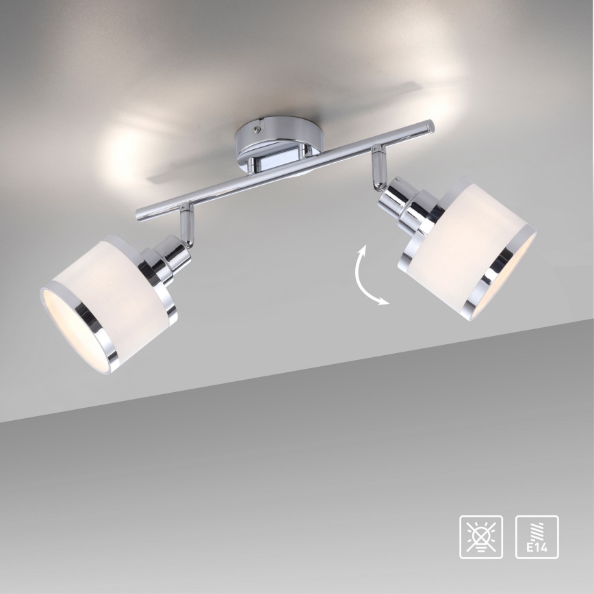 Leuchten Direkt 15372-17 - Oświetlenie punktowe ACCOR 2xE14/25W/230V