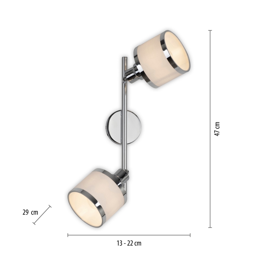 Leuchten Direkt 15372-17 - Oświetlenie punktowe ACCOR 2xE14/25W/230V
