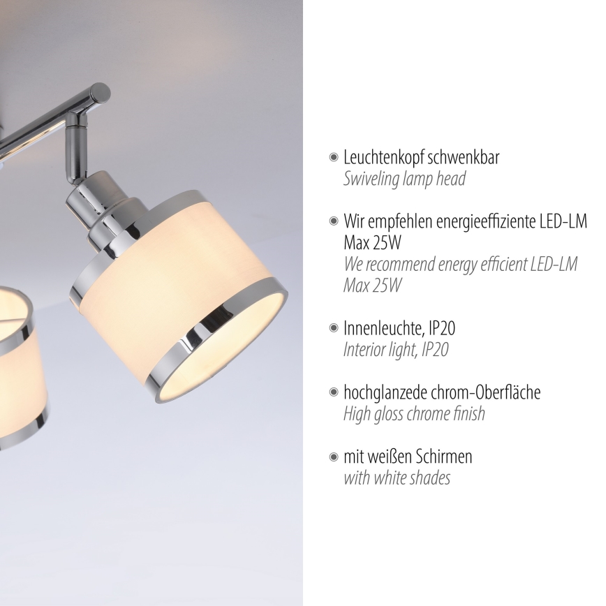 Leuchten Direkt 15373-17 - Oświetlenie punktowe ACCOR 3xE14/25W/230V