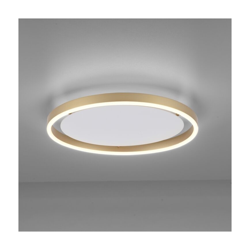 Leuchten Direkt 15391-60 - LED Ściemnialny plafon RITUS LED/20W/230V mosiądz