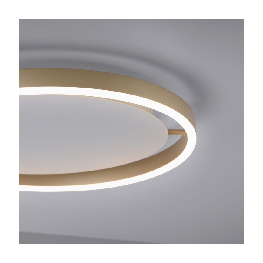 Leuchten Direkt 15391-60 - LED Ściemnialny plafon RITUS LED/20W/230V mosiądz