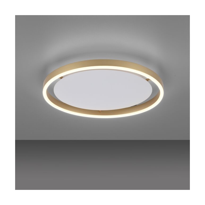 Leuchten Direkt 15391-60 - LED Ściemnialny plafon RITUS LED/20W/230V mosiądz