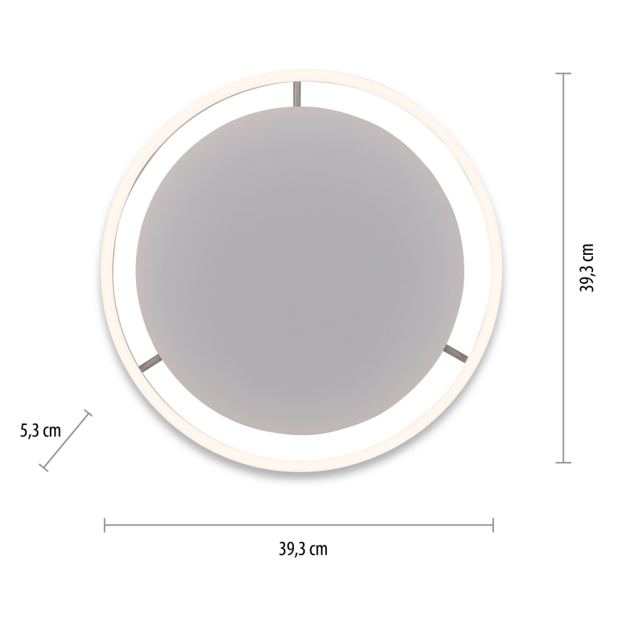 Leuchten Direkt 15391-95 - LED Plafon ściemnialny RITUS LED/20W/230V matowy chrom