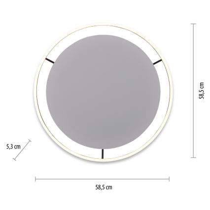 Leuchten Direkt 15392-13 - ściemnialna oprawa sufitowa LED RITUS LED/28W/230V czarna