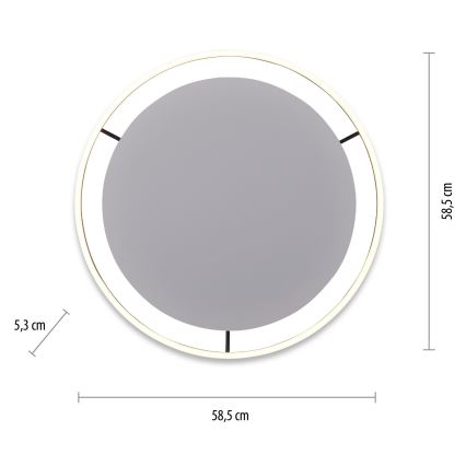 Leuchten Direkt 15392-13 - LED Ściemniany plafon RITUS LED/30W/230V czarny