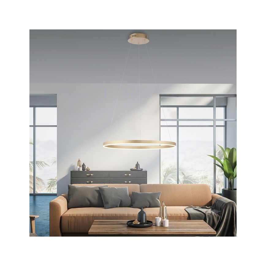 Leuchten Direkt 15394-60 - LED Ściemnialny żyrandol na lince RITUS LED/30W/230V mosiądz
