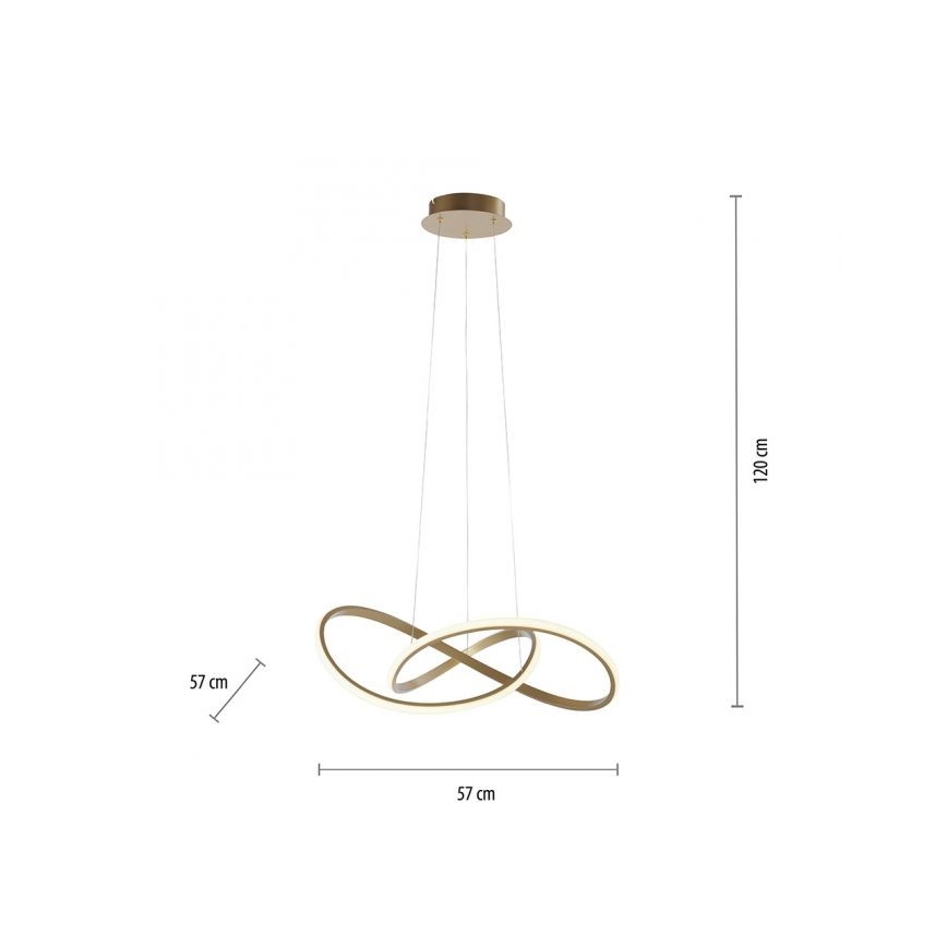 Leuchten Direkt 15402-60 - LED Ściemnialny żyrandol na lince MARIA LED/25W/230V