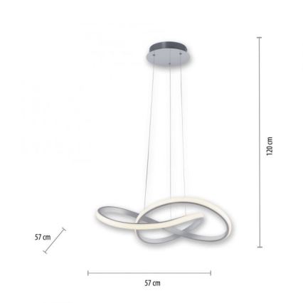 Leuchten Direkt 15402-95-LED Ściemniany żyrandol na lince MARIA LED/25W/230V