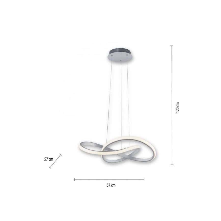 Leuchten Direkt 15402-95-LED Ściemniany żyrandol na lince MARIA LED/25W/230V