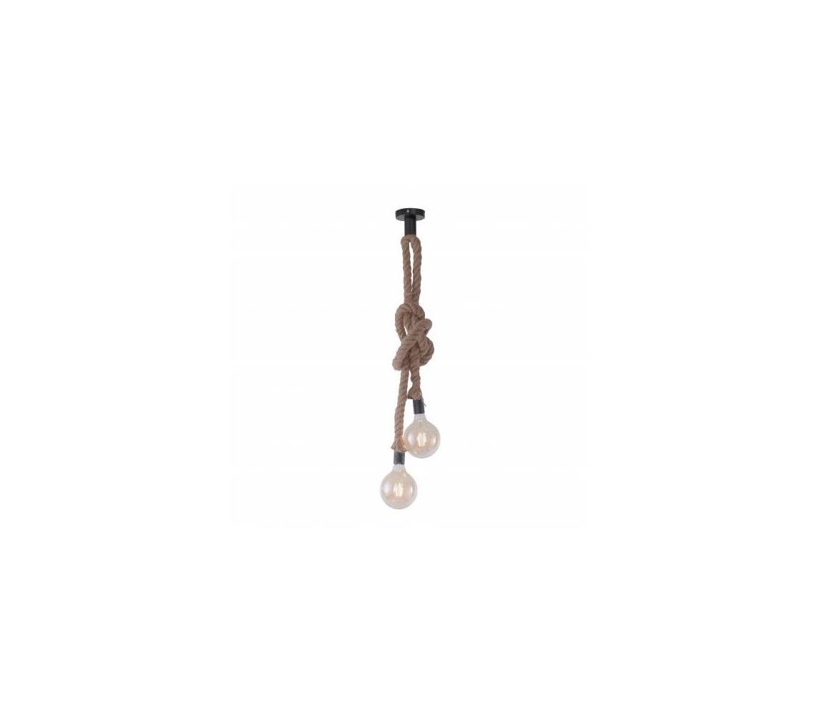Leuchten Direkt 15482-18 - Żyrandol na lince ROPE 2xE27/60W/230V
