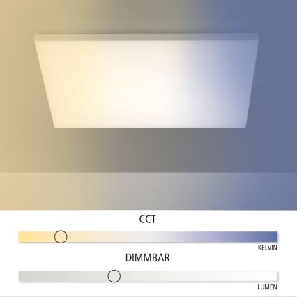 Leuchten Direkt 15552-16-LED Ściemniany plafon CANVAS LED/40W/230V+ pilot