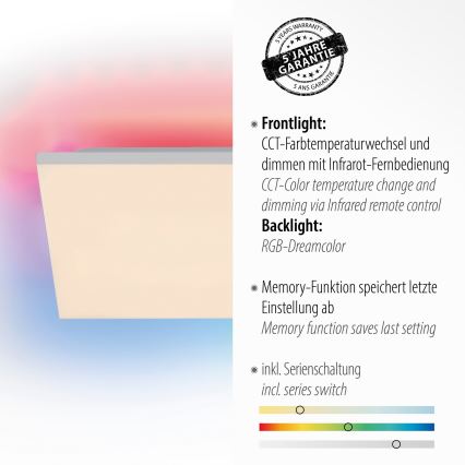 Leuchten Direkt 15561-16 - LED RGB Ściemniany plafon CONRAD LED/27W/230V + pilot