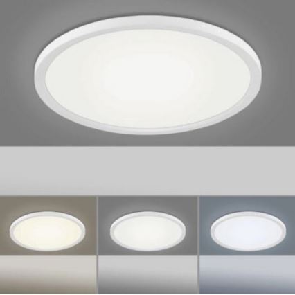 Leuchten Direkt 15571-16 - LED Ściemniany plafon FLAT LED/23,5W/230V 2700-5000K + pilot