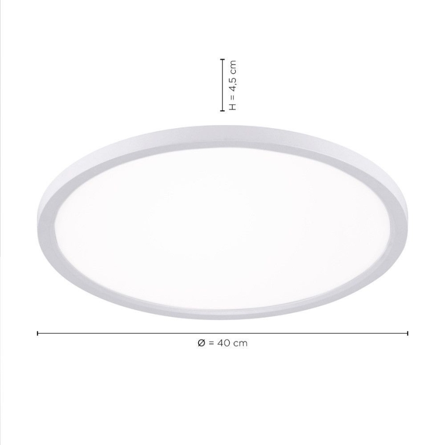 Leuchten Direkt 15571-16 - LED Ściemniany plafon FLAT LED/23,5W/230V 2700-5000K + pilot