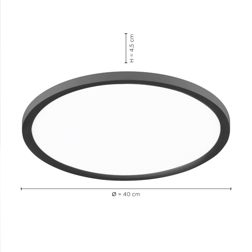 Leuchten Direkt 15571-18 - LED Ściemniany plafon FLAT LED/23,5W/230V 2700-5000K + pilot