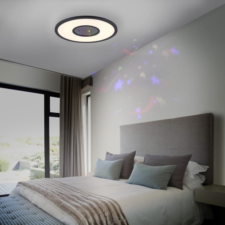 Leuchten Direkt 15572-18 - LED RGBW Ściemnialny plafon ASTRO LED/17,5W/230V 2700-5000K + pilot