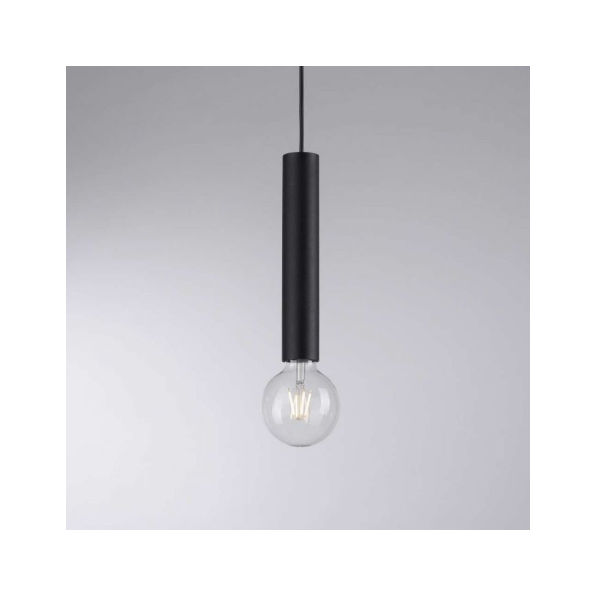 Leuchten Direkt 15617-18 - Żyrandol na lince BRUNA 1xE27/60W/230V czarny