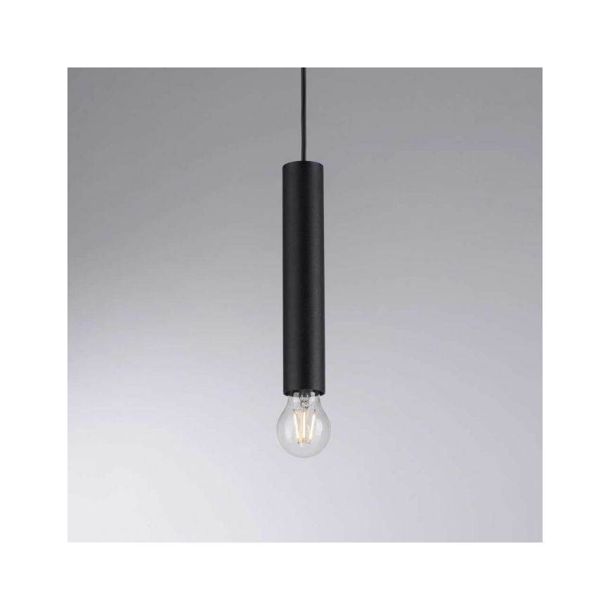 Leuchten Direkt 15618-18 - Żyrandol na lince BRUNA 3xE27/60W/230V czarny