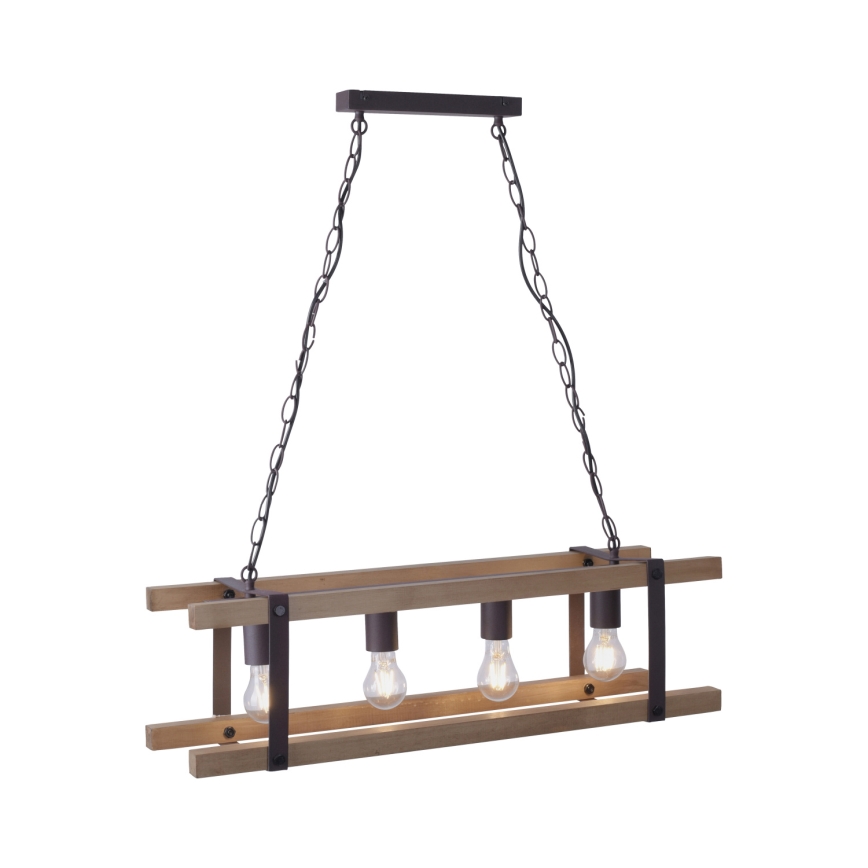 Leuchten Direkt 15684-79 - Żyrandol na łańcuchu EDITH 4xE27/60W/230V sosna