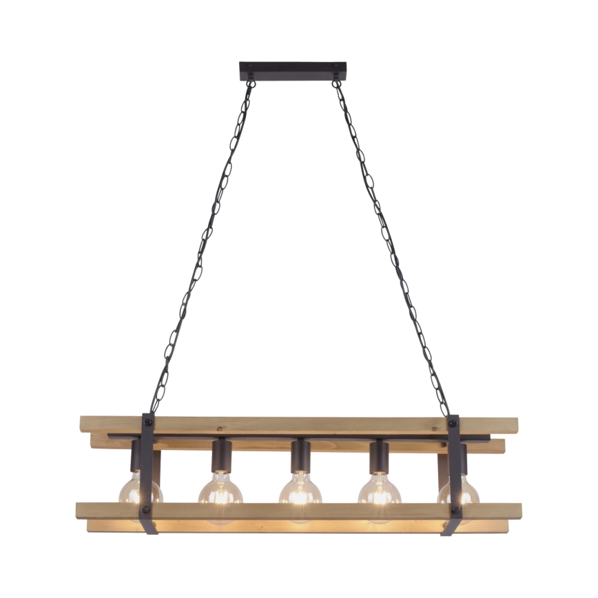 Leuchten Direkt 15685-79 - Żyrandol na łańcuchu EDITH 5xE27/60W/230V sosna