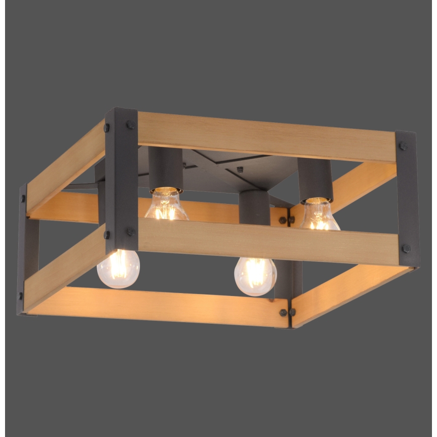 Leuchten Direkt 15724-79 - Plafon CRATE 4xE27/60W/230V