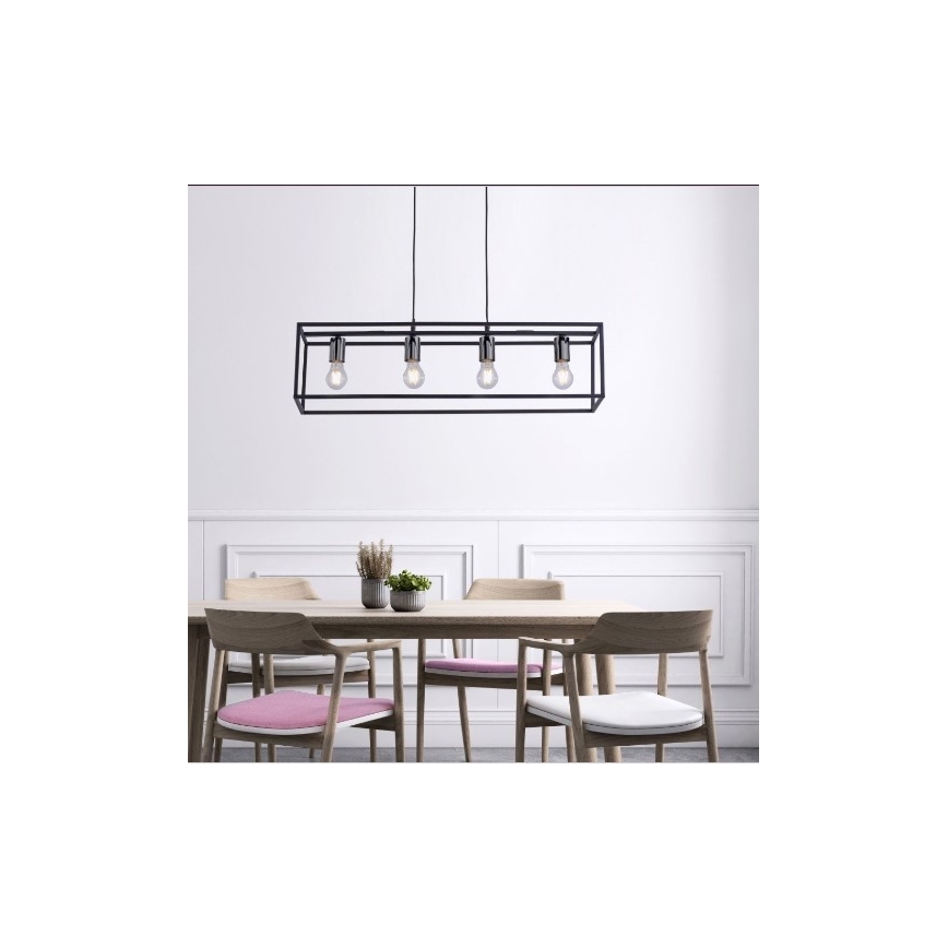 Leuchten Direkt 15854-18 - Żyrandol na lince FABIO 4xE27/60W/230V