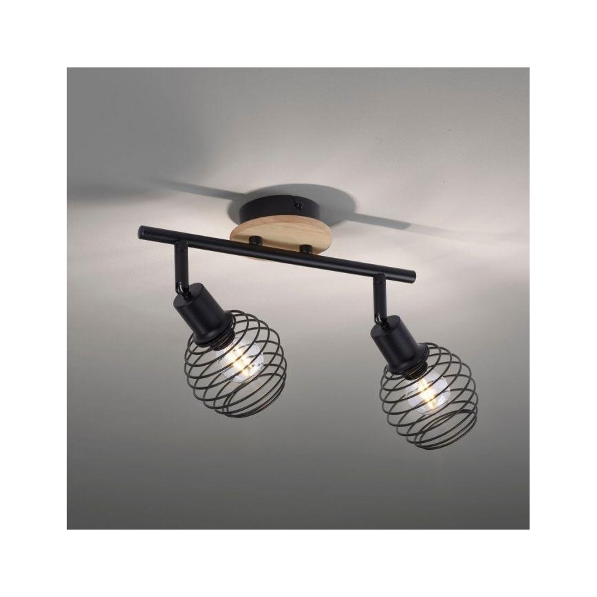 Leuchten Direkt 15922-79 - Oświetlenie punktowe EUGEN 2xE14/40W/230V dąb