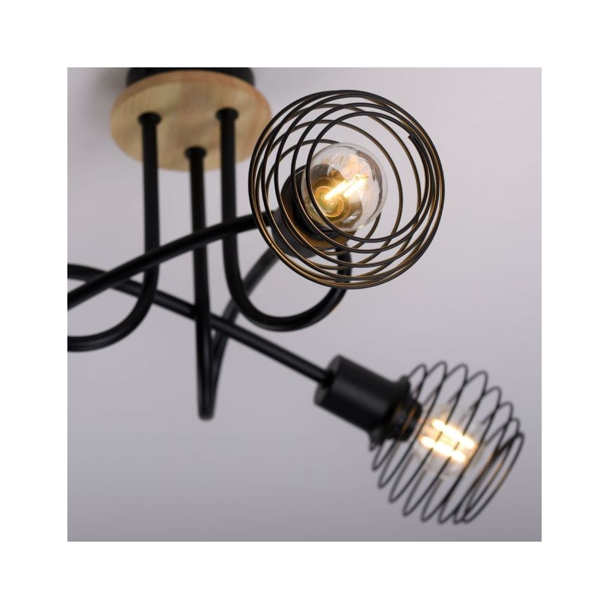 Leuchten Direkt 15923-79 - Żyrandol natynkowy EUGEN 3xE14/40W/230V dąb