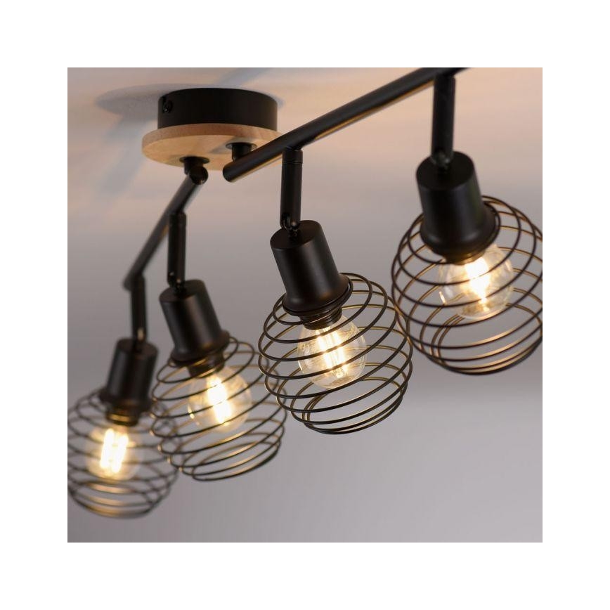 Leuchten Direkt 15924-79 - Oświetlenie punktowe EUGEN 4xE14/40W/230V dąb