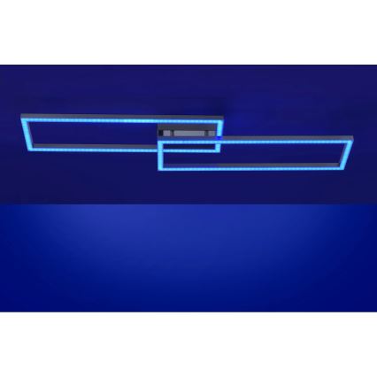 Leuchten Direkt 16430-55 - LED RGBW ściemnialna lampa sufitowa MAXI 2xLED/18W/230V 2700-5000K matowy chrom + zdalne sterowanie