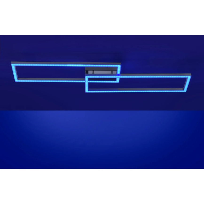 Leuchten Direkt 16430-55 - LED RGBW ściemnialna lampa sufitowa MAXI 2xLED/18W/230V 2700-5000K matowy chrom + zdalne sterowanie