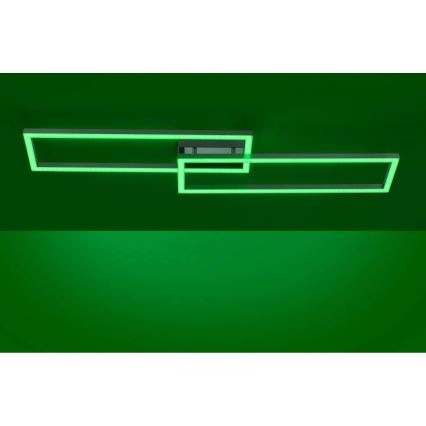 Leuchten Direkt 16430-55 - LED RGBW ściemnialna lampa sufitowa MAXI 2xLED/18W/230V 2700-5000K matowy chrom + zdalne sterowanie