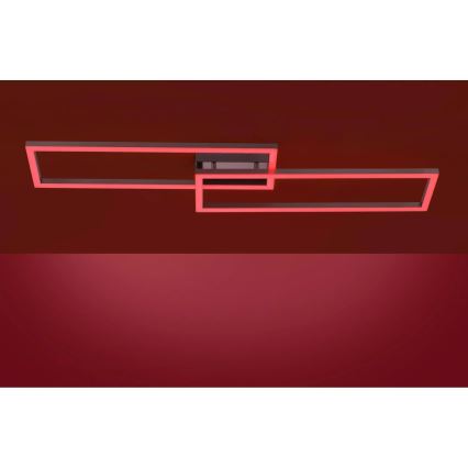 Leuchten Direkt 16430-55 - LED RGBW ściemnialna lampa sufitowa MAXI 2xLED/18W/230V 2700-5000K matowy chrom + zdalne sterowanie