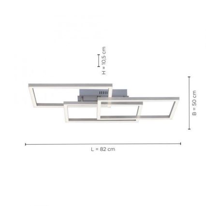 Leuchten Direkt 16431-55 - LED RGB regulowany plafon MAXI LED/27W/230V + pilot zdalnego sterowania