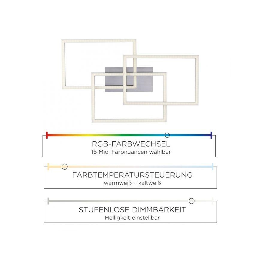 Leuchten Direkt 16431-55 - LED RGB Żyrandol natynkowy ściemnialny MAXI LED/27W/230V + Pilot zdalnego sterowania