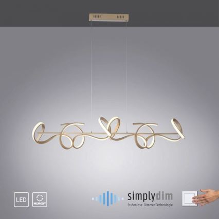 Leuchten Direkt 19033-60 - LED Ściemnialny żyrandol na lince CURLS LED/40,8W/230V