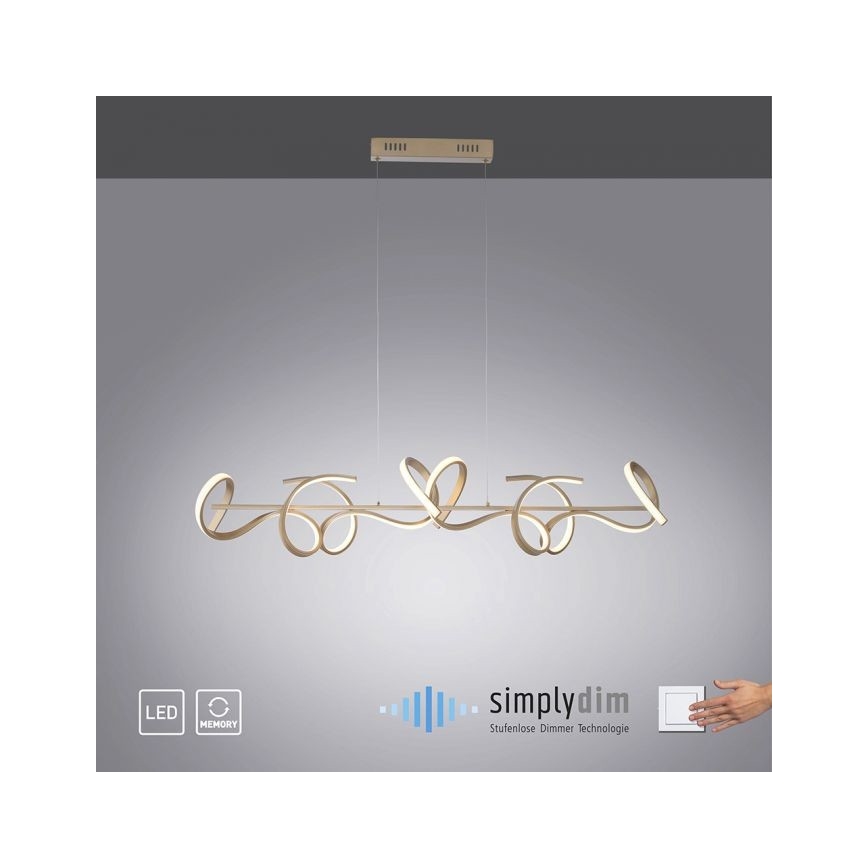 Leuchten Direkt 19033-60 - LED Ściemnialny żyrandol na lince CURLS LED/40,8W/230V