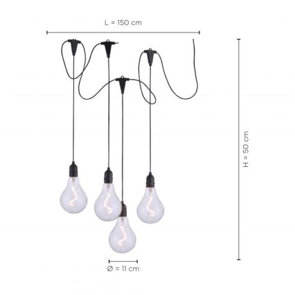 Leuchten Direkt 19094-18 - LED Lampa wisząca ENNI 4xLED/0,45W/230V IP44