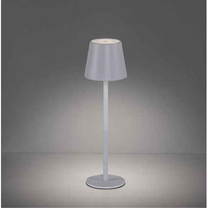 Leuchten Direkt 19250-16 - LED Zewnętrzna ściemnialna akumulatorowa lampa stołowa EURIA LED/3W/5V 2600 mAh IP54 biały