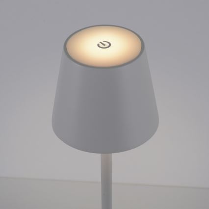 Leuchten Direkt 19250-16 - LED Zewnętrzna ściemnialna akumulatorowa lampa stołowa EURIA LED/3W/5V 2600 mAh IP54 biały
