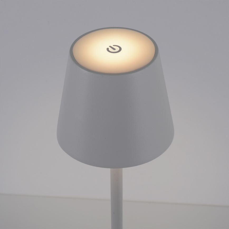 Leuchten Direkt 19250-16 - LED Zewnętrzna ściemnialna akumulatorowa lampa stołowa EURIA LED/3W/5V 2600 mAh IP54 biały