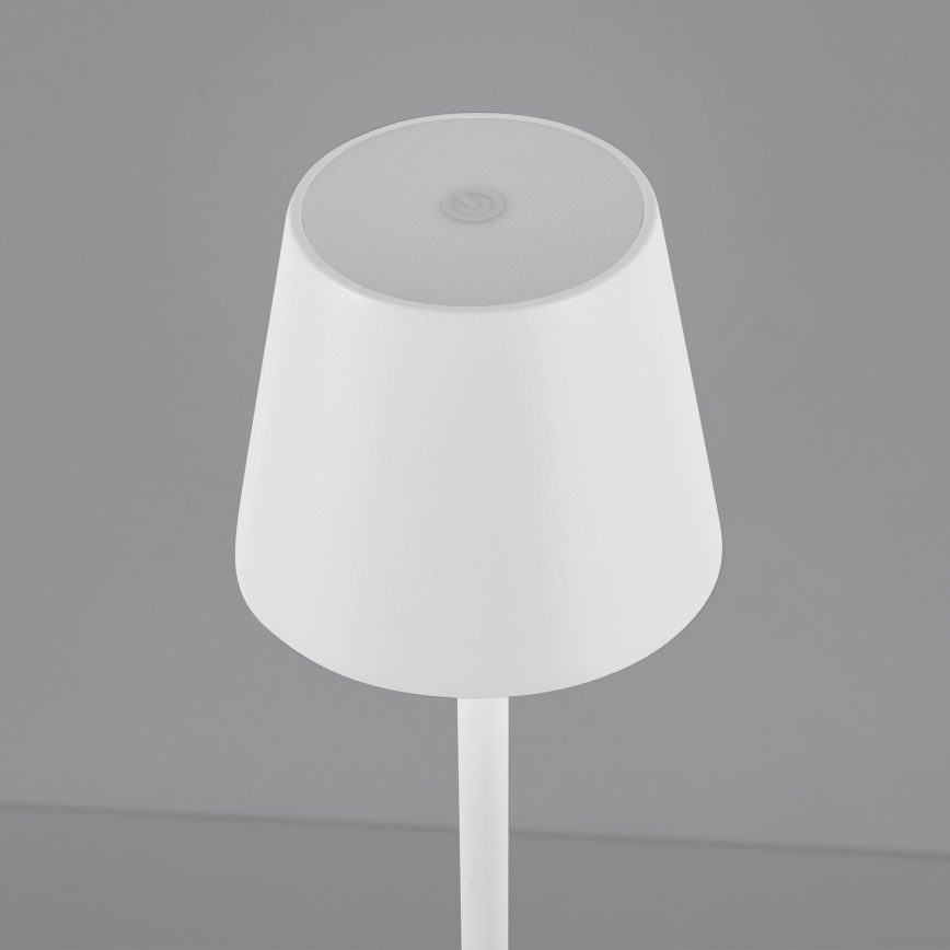 Leuchten Direkt 19250-16 - LED Zewnętrzna ściemnialna akumulatorowa lampa stołowa EURIA LED/3W/5V 2600 mAh IP54 biały