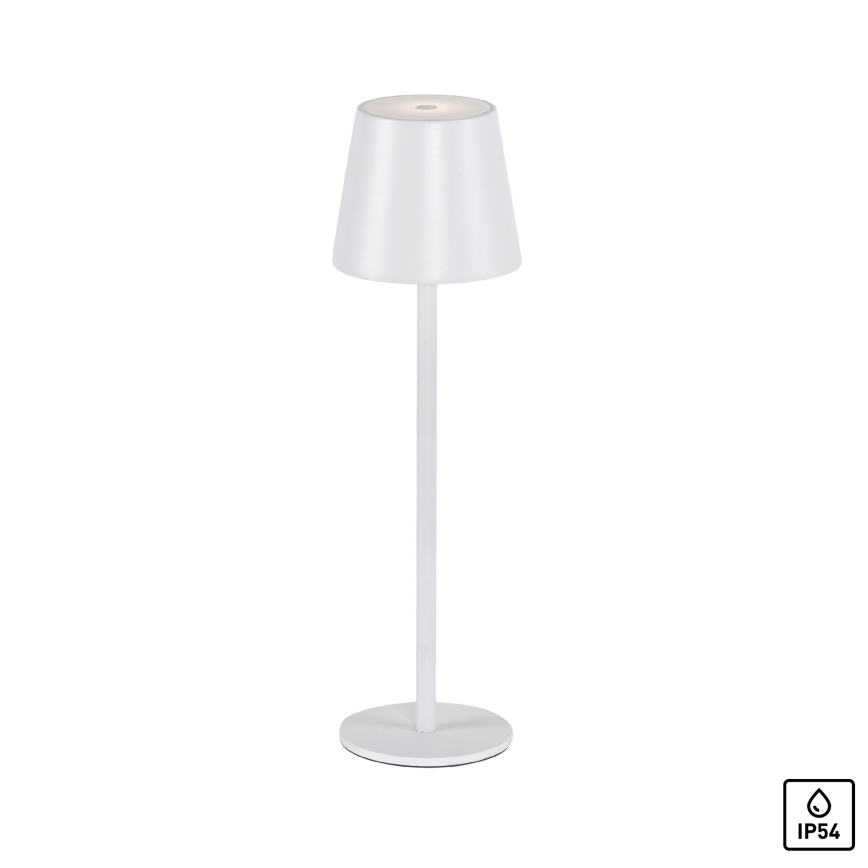 Leuchten Direkt 19250-16 - LED Zewnętrzna ściemnialna akumulatorowa lampa stołowa EURIA LED/3W/5V 2600 mAh IP54 biały
