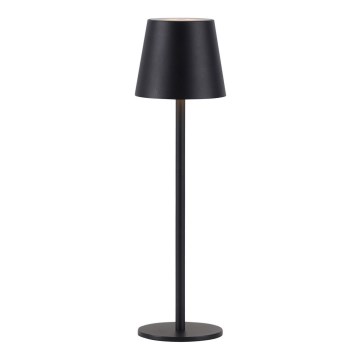Leuchten Direkt 19250-18 - LED Zewnętrzna ściemnialna akumulatorowa lampa stołowa EURIA LED/3W/5V 2600 mAh IP54 czarny