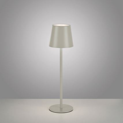 Leuchten Direkt 19250-40 - LED Zewnętrzna ściemnialna akumulatorowa lampa stołowa EURIA LED/3W/5V 2600 mAh IP54 szary