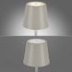 Leuchten Direkt 19250-40 - LED Zewnętrzna ściemnialna akumulatorowa lampa stołowa EURIA LED/3W/5V IP54 szara