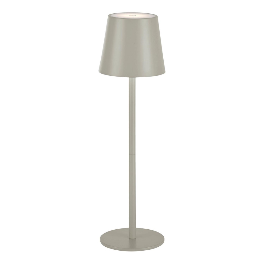 Leuchten Direkt 19250-40 - LED Zewnętrzna ściemnialna akumulatorowa lampa stołowa EURIA LED/3W/5V 2600 mAh IP54 szary