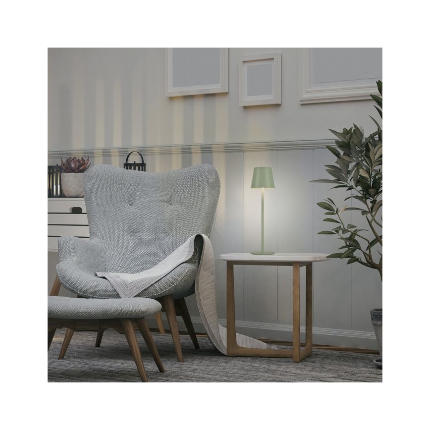 Leuchten Direkt 19250-43 - LED Zewnętrzna ściemnialna akumulatorowa lampa stołowa EURIA LED/3W/5V IP54 zielony