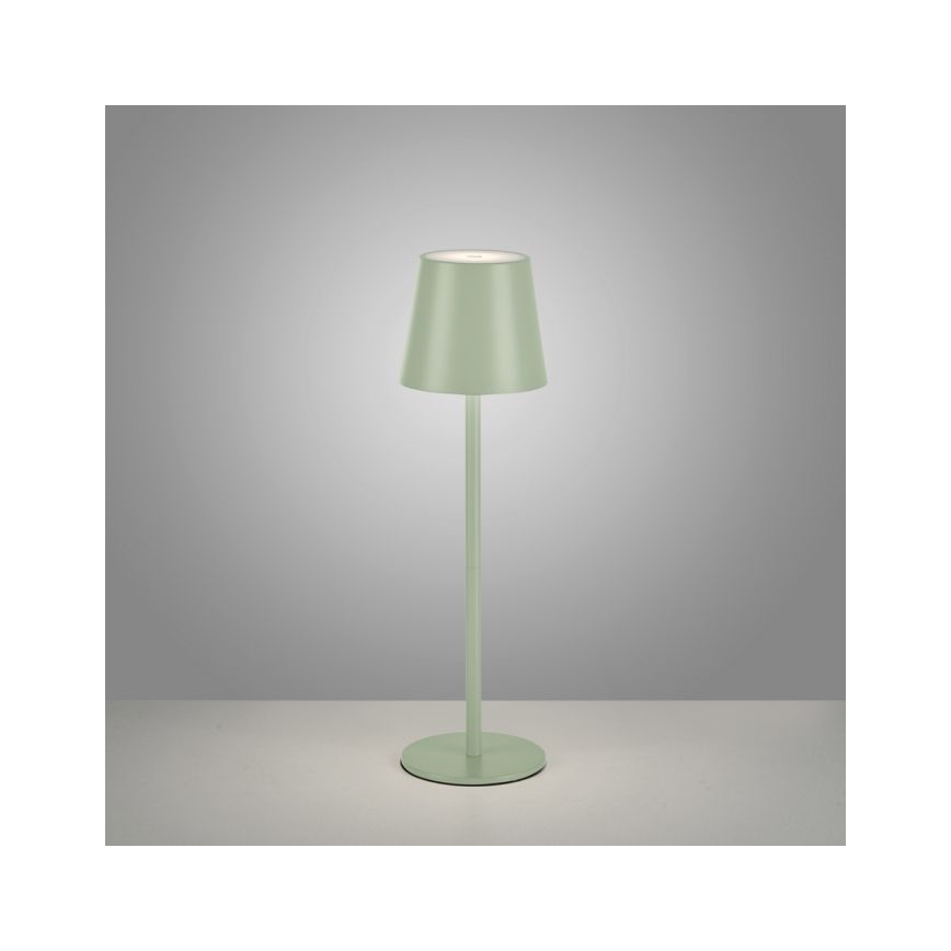 Leuchten Direkt 19250-43 - LED Zewnętrzna ściemnialna akumulatorowa lampa stołowa EURIA LED/3W/5V IP54 zielony