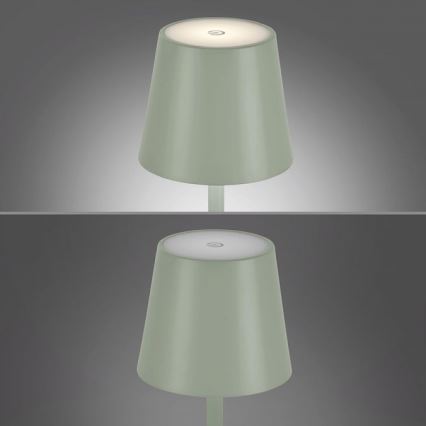Leuchten Direkt 19250-43 - LED Zewnętrzna ściemnialna akumulatorowa lampa stołowa EURIA LED/3W/5V IP54 zielony